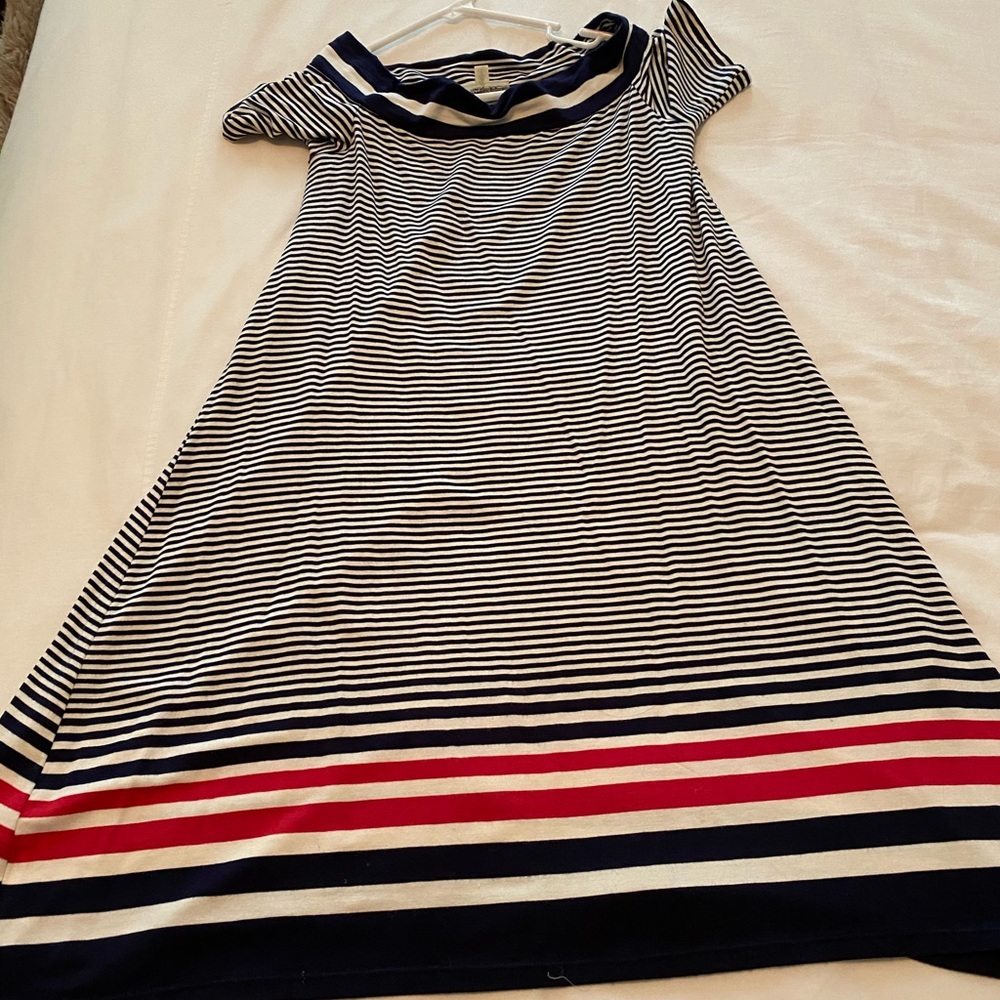 Soft cotton red white and blue dress